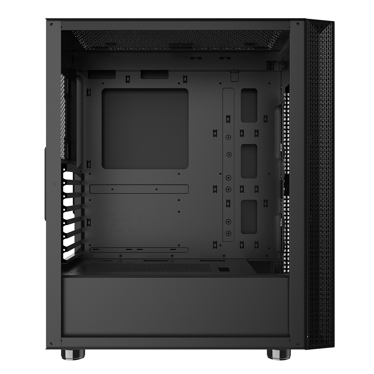 Gabinete Gamer Gamdias, Mars M1, Mid Tower, Vidro Temperado, Black, Sem Fonte, Sem Fan