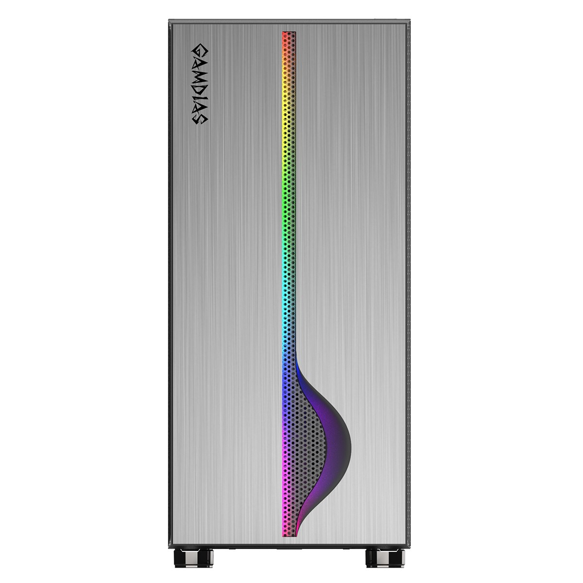 Gabinete Gamer Gamdias, Mars M1, Mid Tower, Vidro Temperado, Black, Sem Fonte, Sem Fan