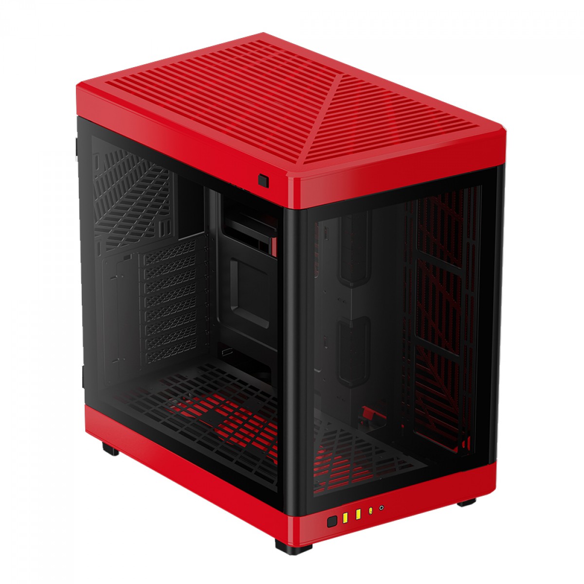 Gabinete Gamer Gamdias NESO P1 BR, Full Tower, Vidro Temperado, ATX, Black/Red, Sem Fonte, Sem Fan