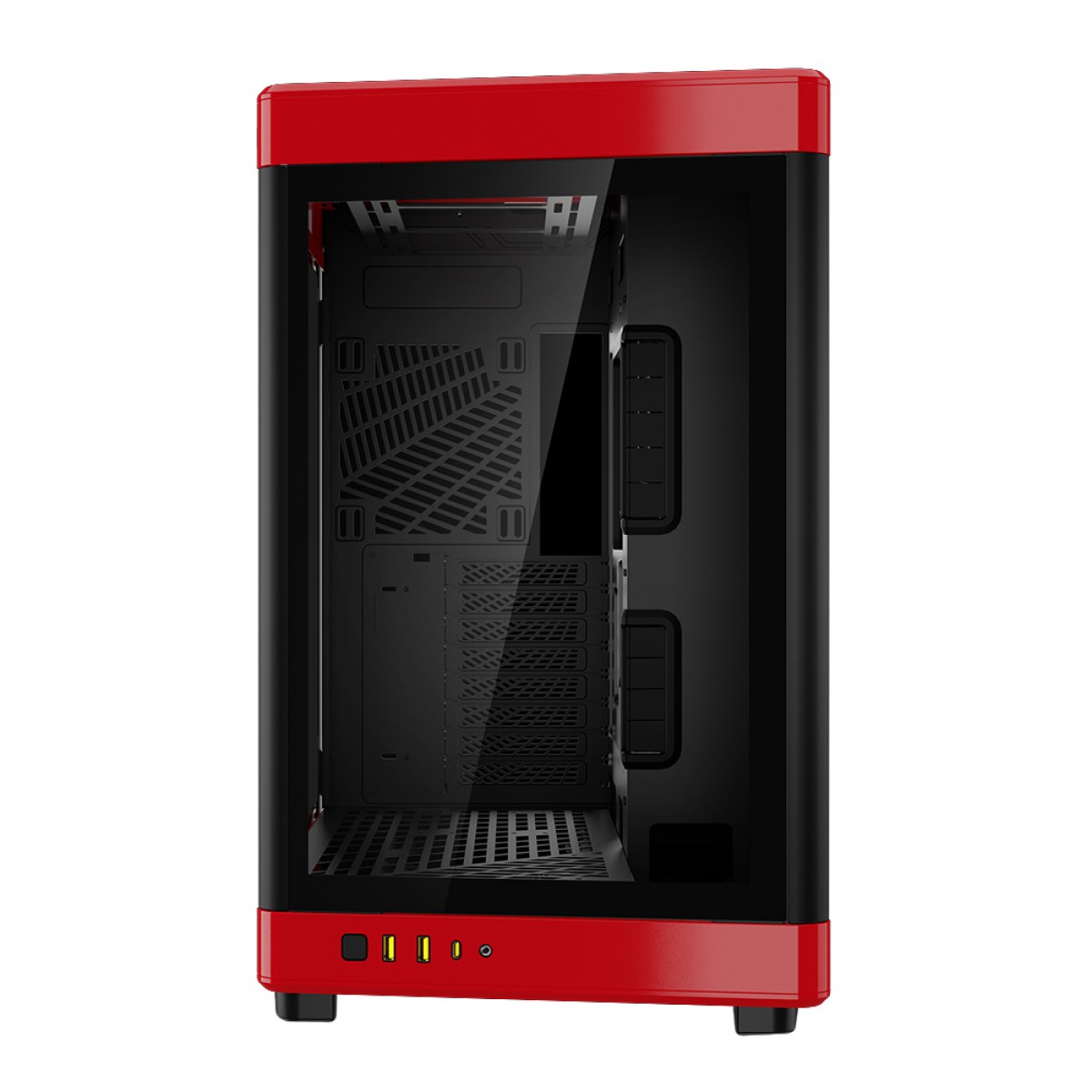 Gabinete Gamer Gamdias NESO P1 BR, Full Tower, Vidro Temperado, ATX, Black/Red, Sem Fonte, Sem Fan