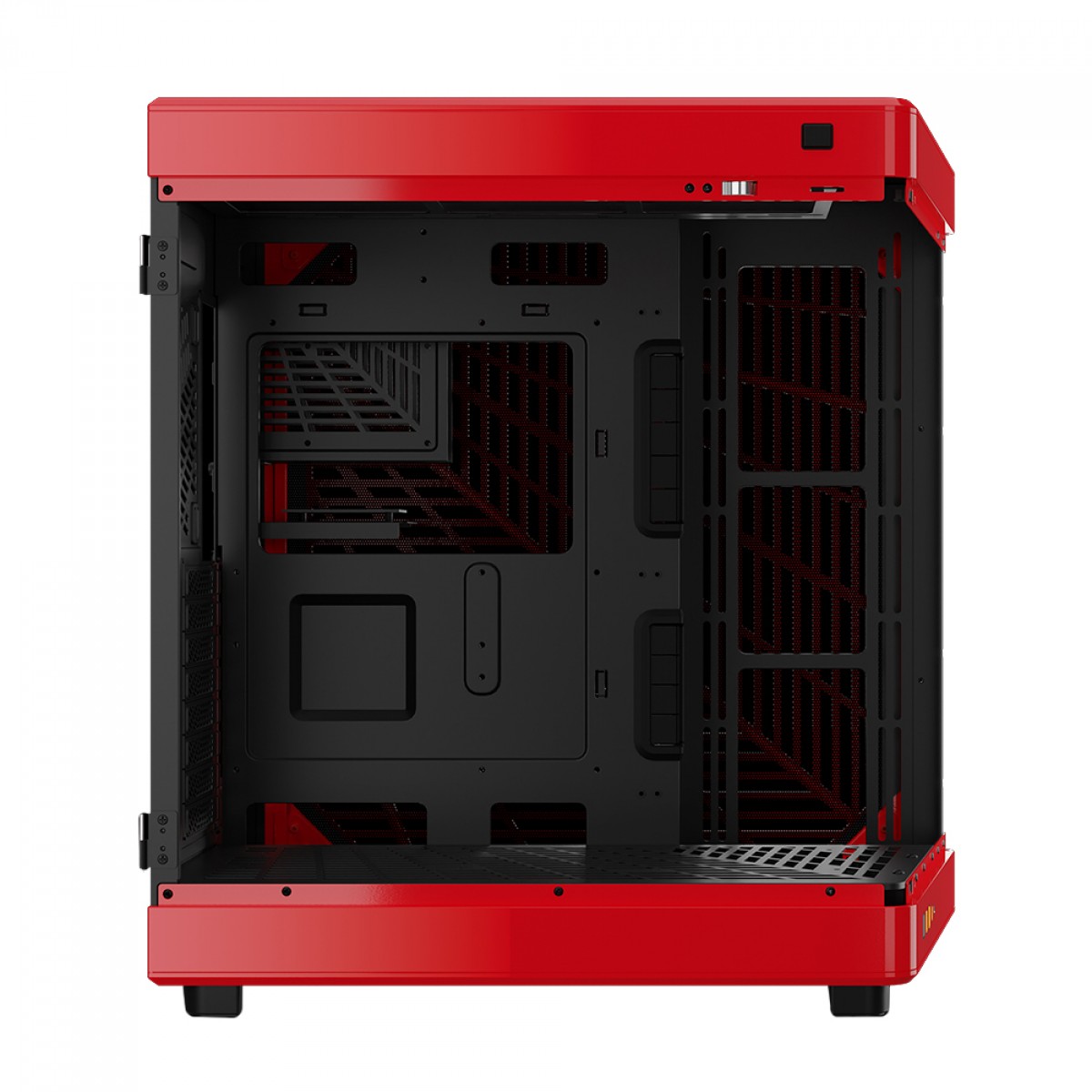 Gabinete Gamer Gamdias NESO P1 BR, Full Tower, Vidro Temperado, ATX, Black/Red, Sem Fonte, Sem Fan