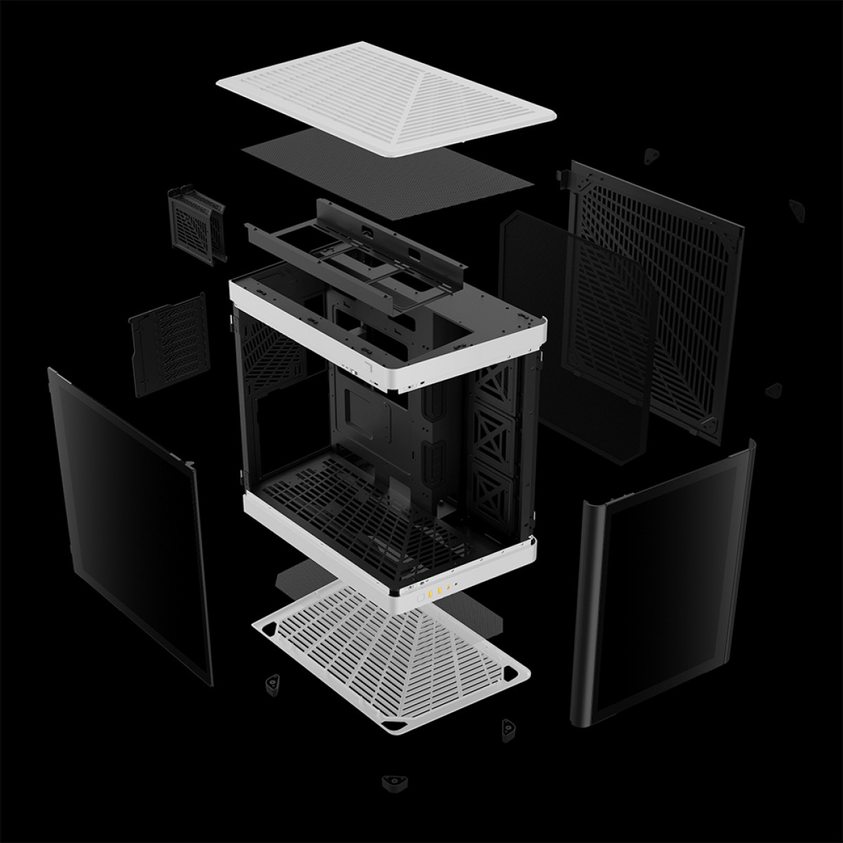 Gabinete Gamer Gamdias NESO P1 BW, Full Tower, Vidro Temperado, ATX, Black/White, Sem Fonte, Sem Fan