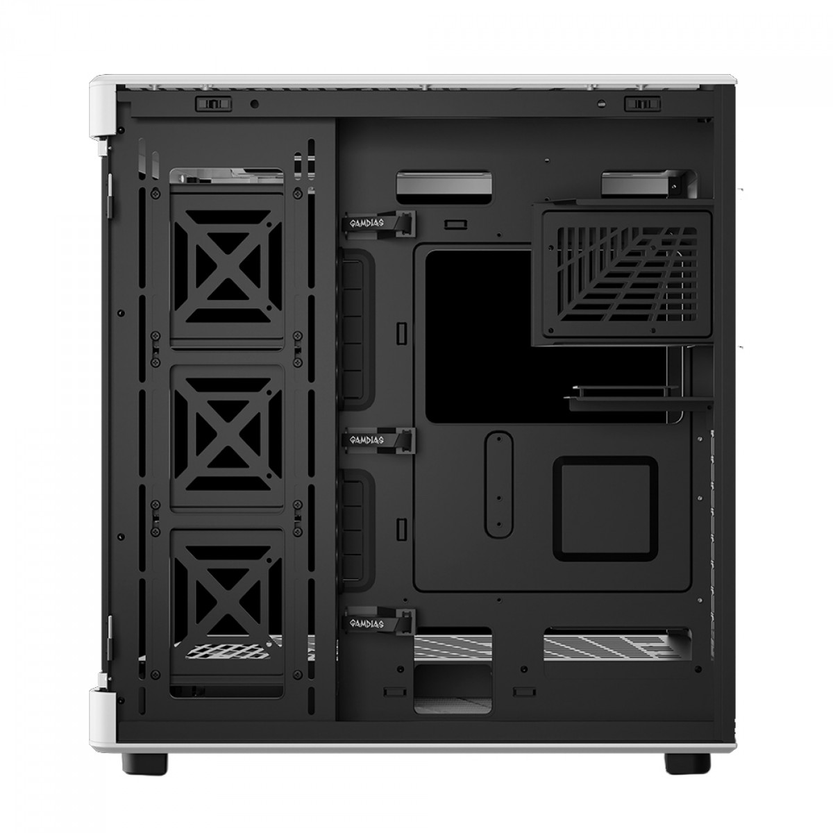Gabinete Gamer Gamdias NESO P1 BW, Full Tower, Vidro Temperado, ATX, Black/White, Sem Fonte, Sem Fan