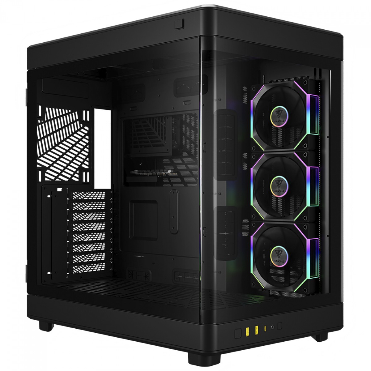 Gabinete Gamer Gamdias NESO P1 Pro B, Full Tower, Vidro Temperado, E-ATX, Sem Fonte, Com 3 Fans, Preto