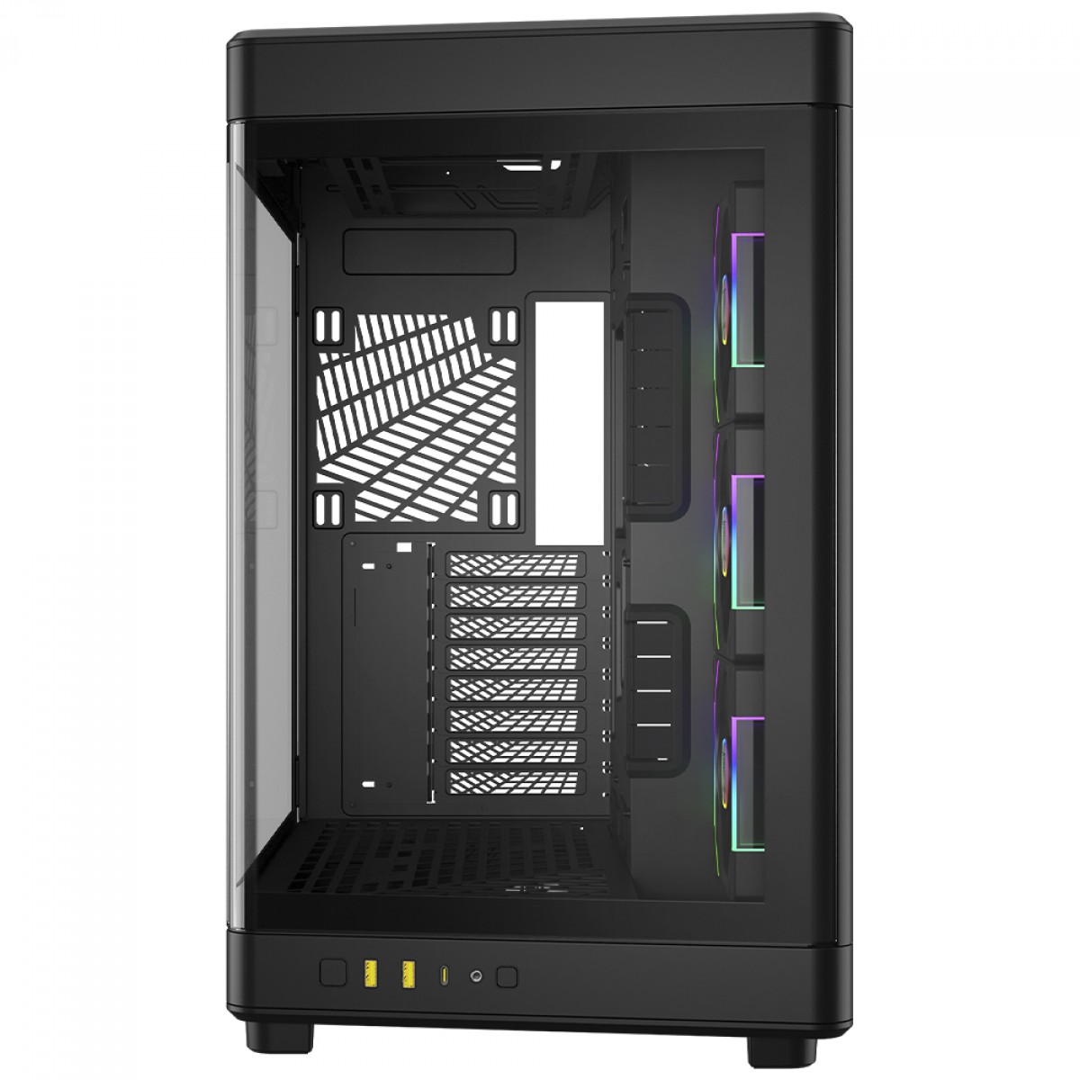 Gabinete Gamer Gamdias NESO P1 Pro B, Full Tower, Vidro Temperado, E-ATX, Sem Fonte, Com 3 Fans, Preto