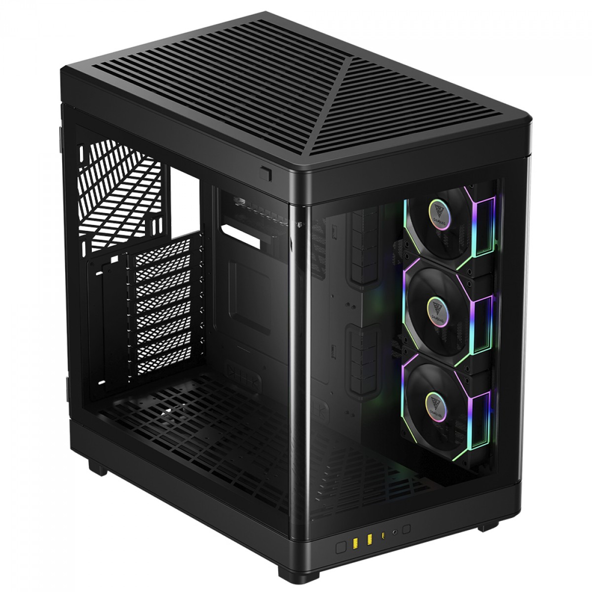 Gabinete Gamer Gamdias NESO P1 Pro B, Full Tower, Vidro Temperado, E-ATX, Sem Fonte, Com 3 Fans, Preto
