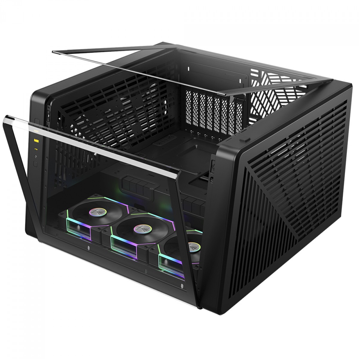 Gabinete Gamer Gamdias NESO P1 Pro B, Full Tower, Vidro Temperado, E-ATX, Sem Fonte, Com 3 Fans, Preto