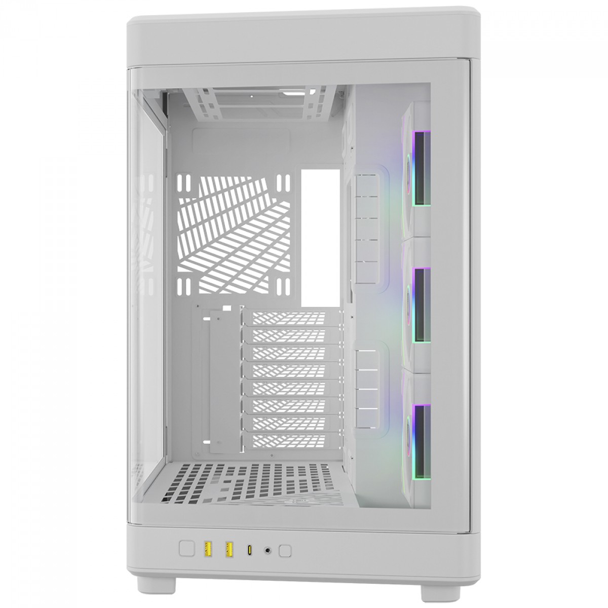 Gabinete Gamer Gamdias NESO P1 Pro WW, Full Tower, Vidro Temperado, E-ATX, Sem Fonte, Com 3 Fans, Branco