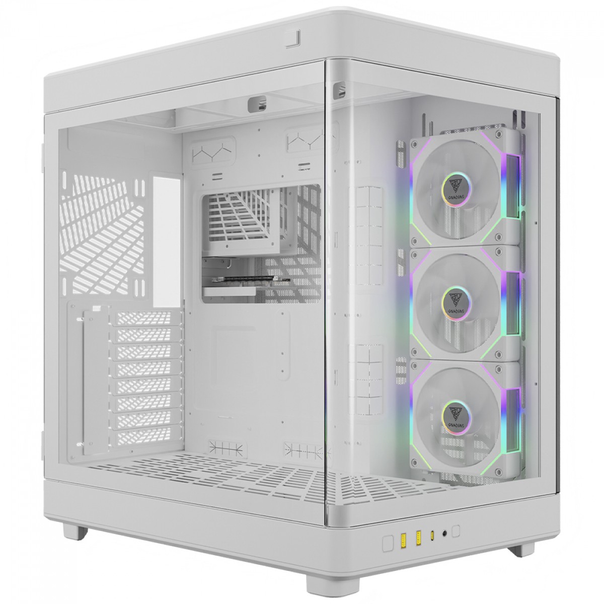 Gabinete Gamer Gamdias NESO P1 Pro WW, Full Tower, Vidro Temperado, E-ATX, Sem Fonte, Com 3 Fans, Branco