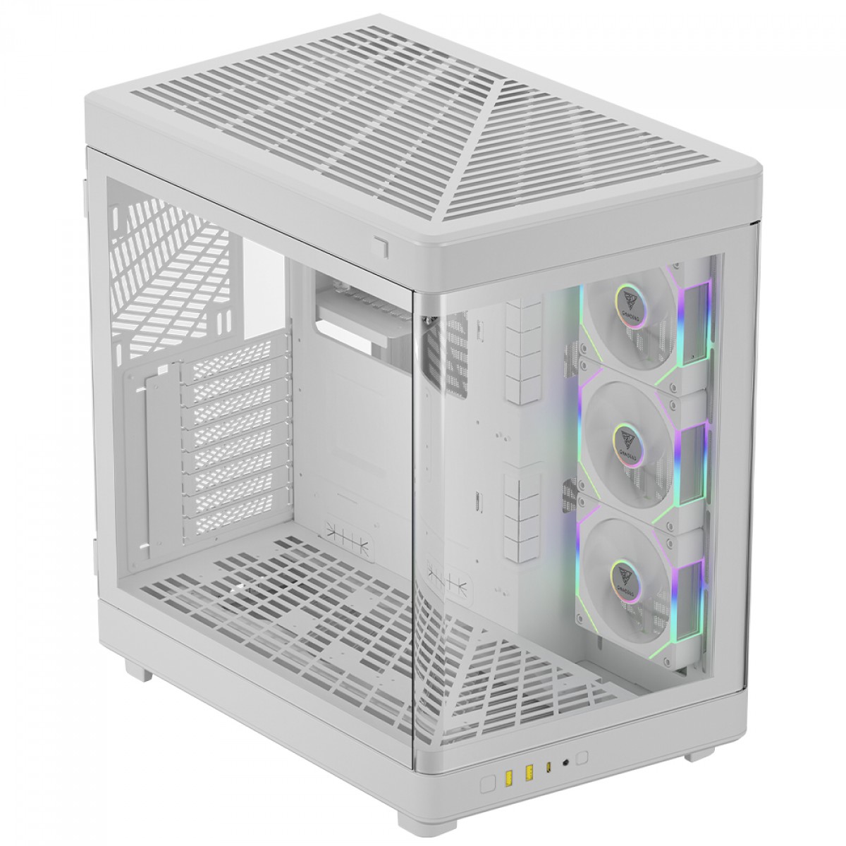 Gabinete Gamer Gamdias NESO P1 Pro WW, Full Tower, Vidro Temperado, E-ATX, Sem Fonte, Com 3 Fans, Branco