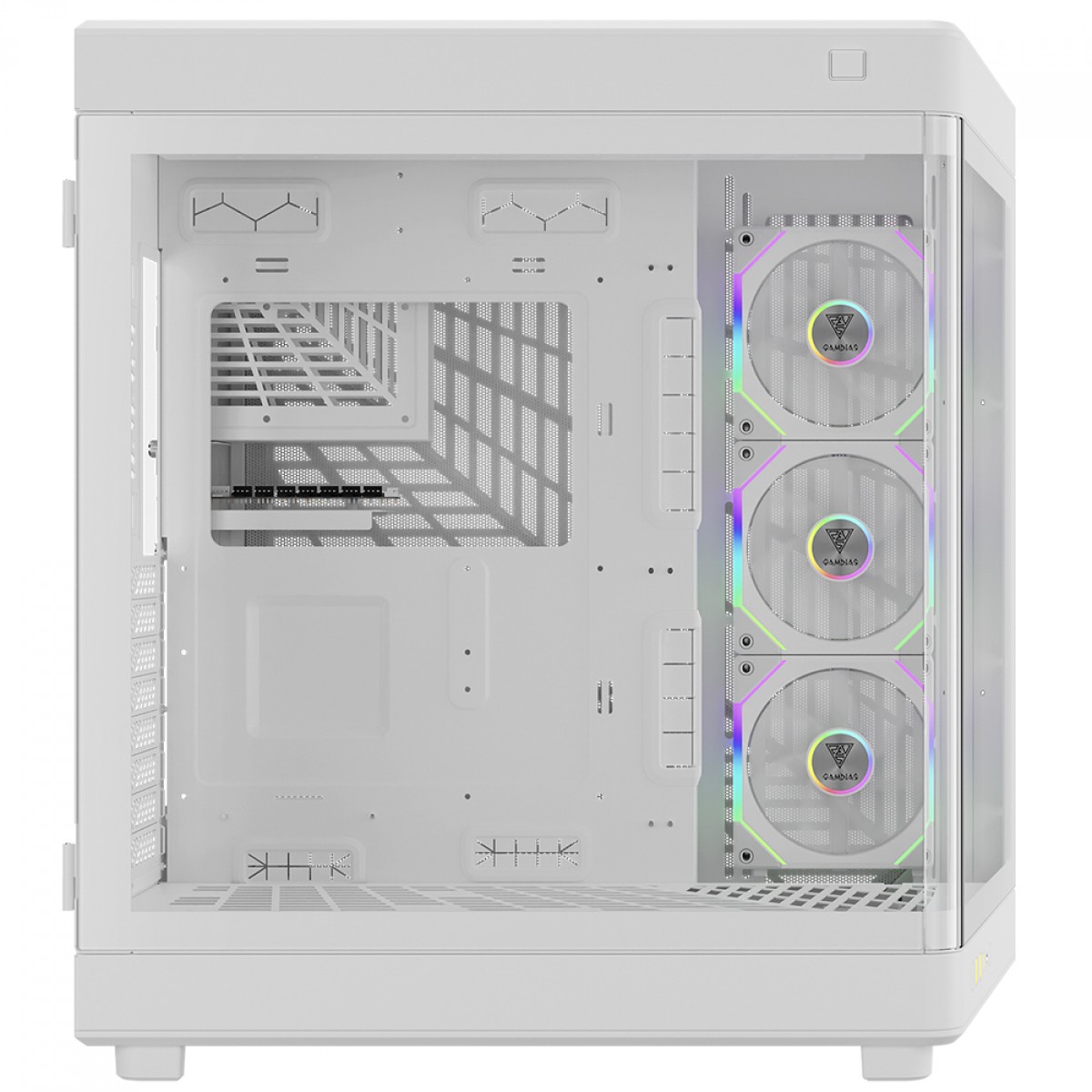 Gabinete Gamer Gamdias NESO P1 Pro WW, Full Tower, Vidro Temperado, E-ATX, Sem Fonte, Com 3 Fans, Branco