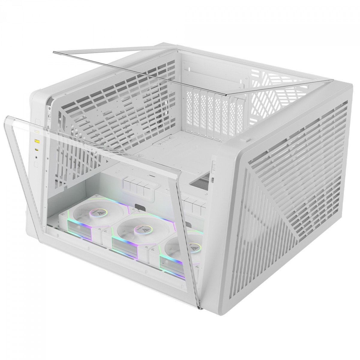 Gabinete Gamer Gamdias NESO P1 Pro WW, Full Tower, Vidro Temperado, E-ATX, Sem Fonte, Com 3 Fans, Branco