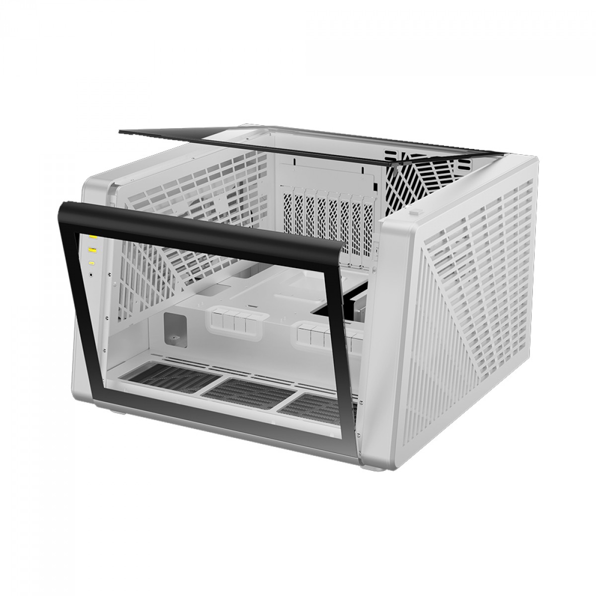 Gabinete Gamer Gamdias NESO P1 W, Full Tower, Vidro Temperado, ATX, White, Sem Fonte, Sem Fan