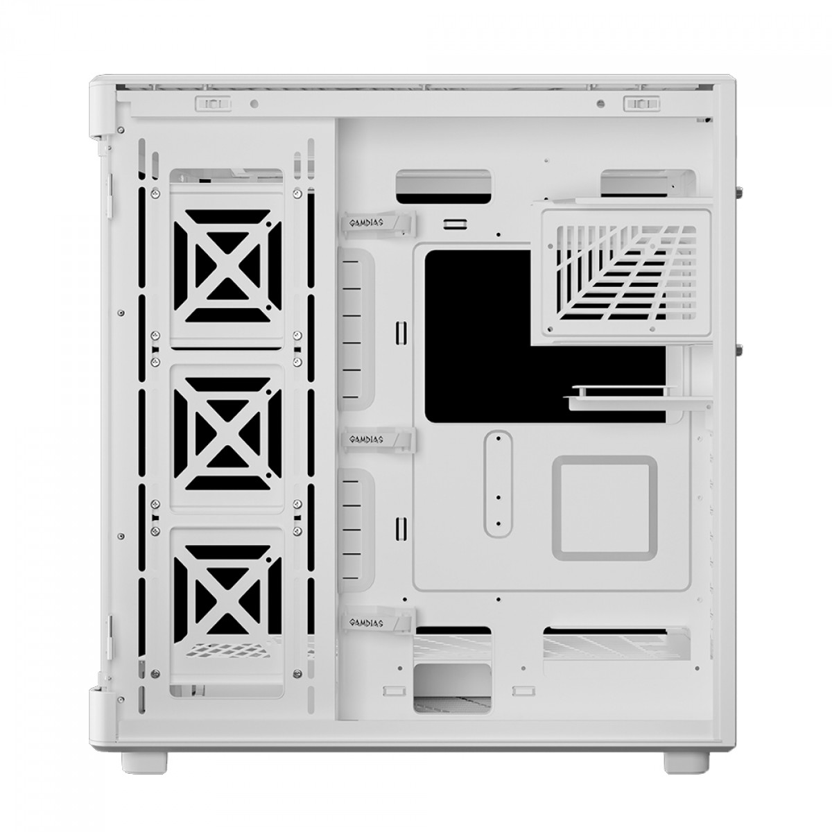 Gabinete Gamer Gamdias NESO P1 W, Full Tower, Vidro Temperado, ATX, White, Sem Fonte, Sem Fan