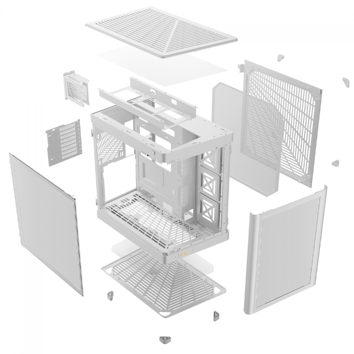 Gabinete Gamer Gamdias NESO P1 WW, Full Tower, Vidro Temperado, ATX, Sem Fonte, Sem Fan, Branco