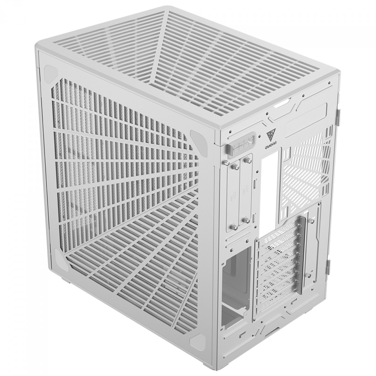 Gabinete Gamer Gamdias NESO P1 WW, Full Tower, Vidro Temperado, ATX, Sem Fonte, Sem Fan, Branco