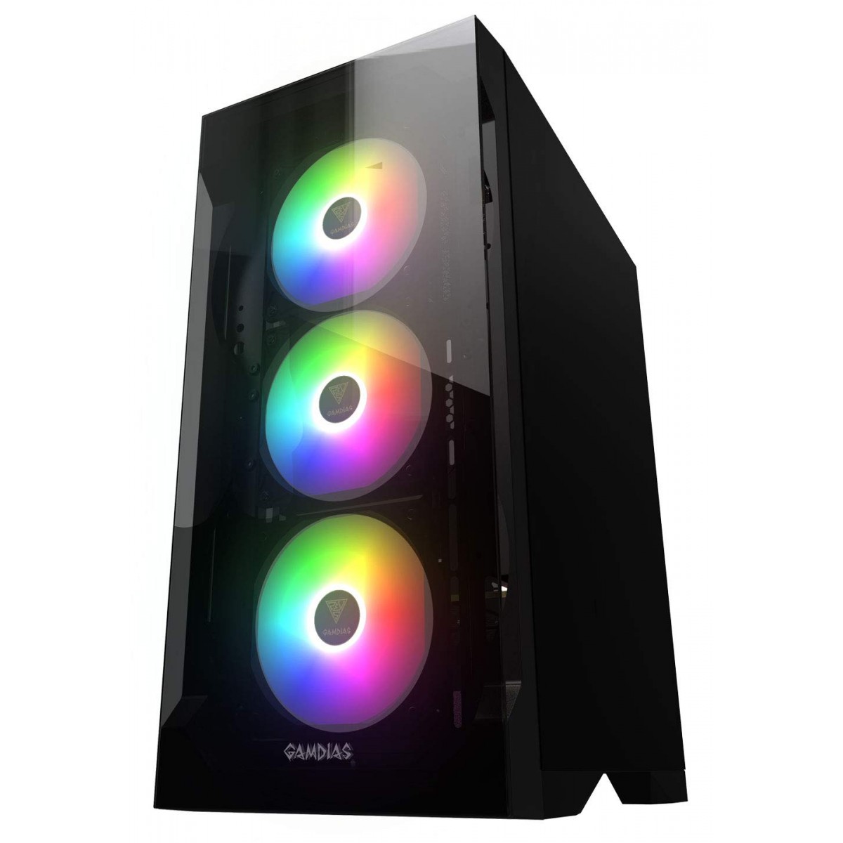 Gabinete Gamer Gamdias, Talos E2 Elite, Mid Tower, Vidro Temperado, Black, Sem Fonte, Com 4 Fans
