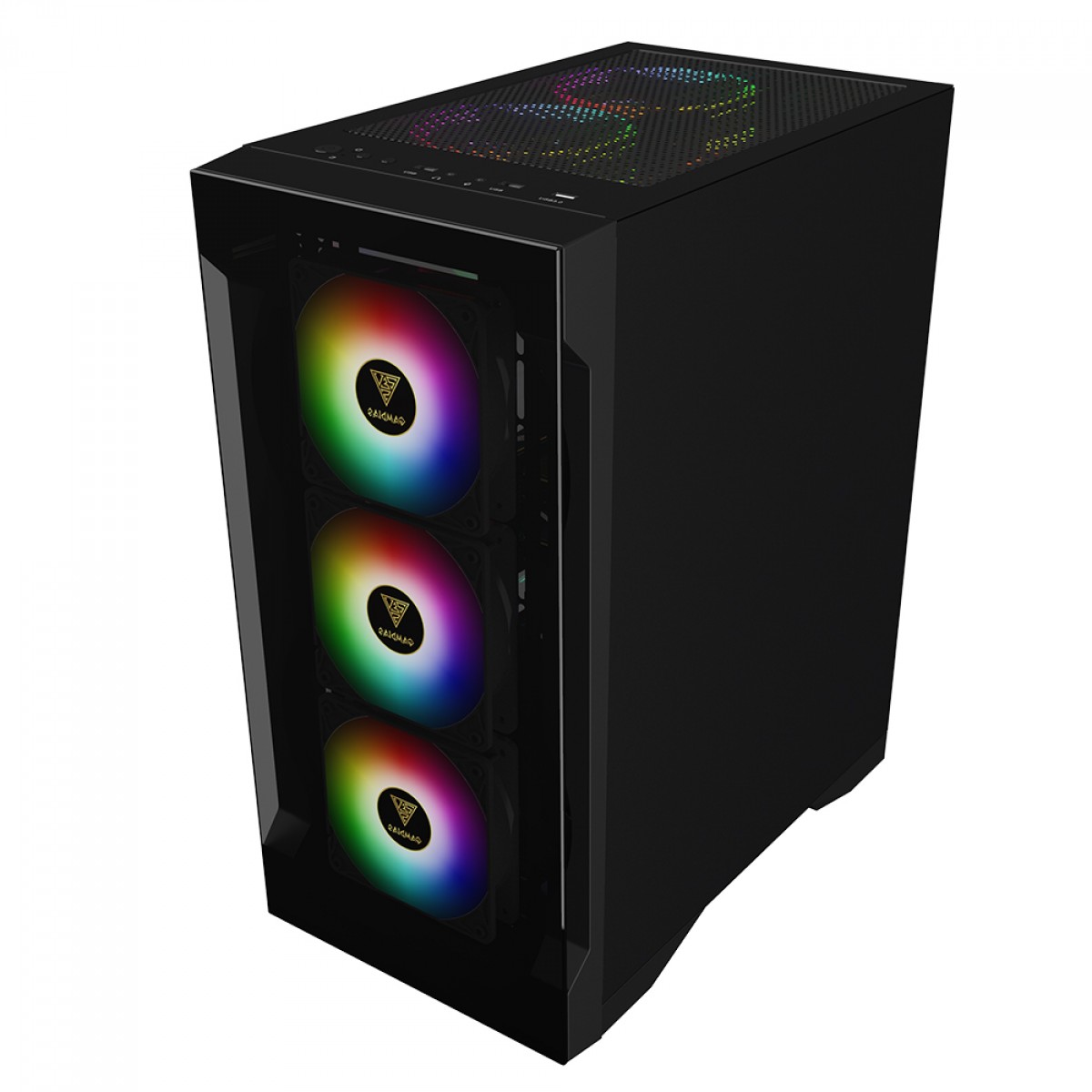 Gabinete Gamer Gamdias, Talos E2 Elite, Mid Tower, Vidro Temperado, Black, Sem Fonte, Com 4 Fans