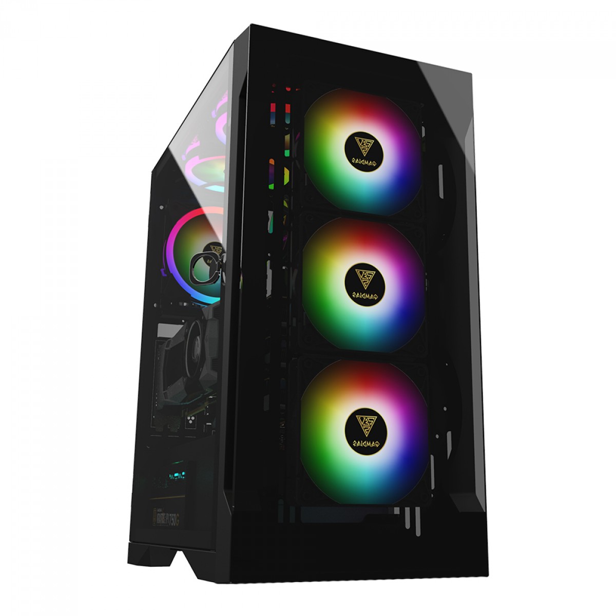 Gabinete Gamer Gamdias, Talos E2 Elite, Mid Tower, Vidro Temperado, Black, Sem Fonte, Com 4 Fans