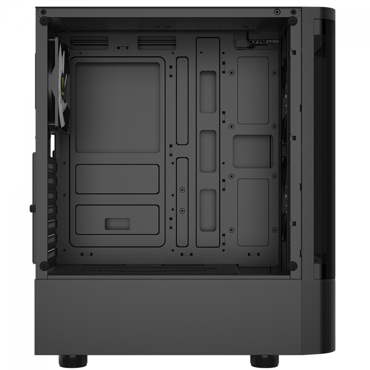 Gabinete Gamer Gamdias Talos E3 CG, Mid Tower, Vidro Temperado, ATX, Com 3 Fans ARGB, Preto