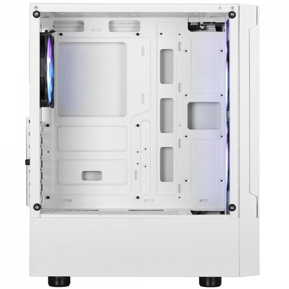Gabinete Gamer Gamdias Talos E3 Mesh WH, Vidro Temperado, Mid Tower, ATX, Sem Fonte, Com 3 Fans ARGB, Branco