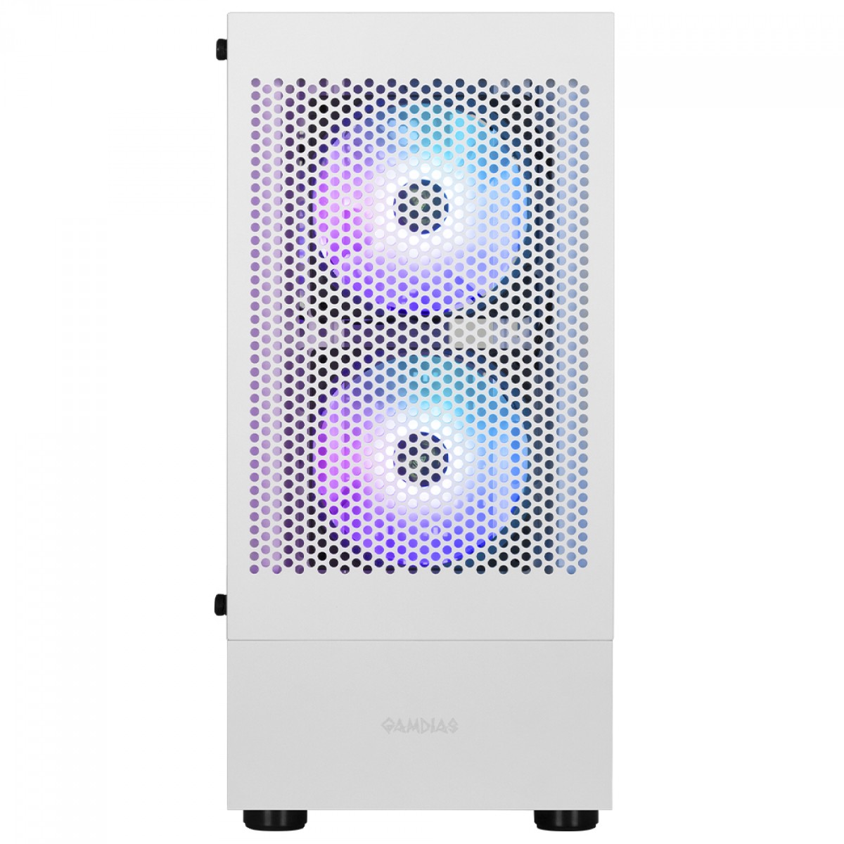 Gabinete Gamer Gamdias Talos E3 Mesh WH, Vidro Temperado, Mid Tower, ATX, Sem Fonte, Com 3 Fans ARGB, Branco