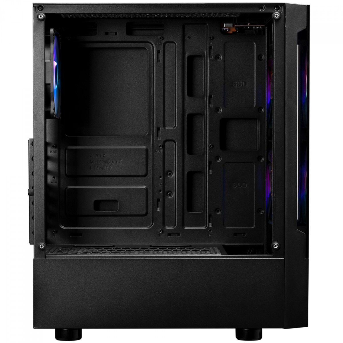 Gabinete Gamer Gamdias Talos E3, Mid Tower, Vidro Temperado, ATX, Com 3 Fans, Preto