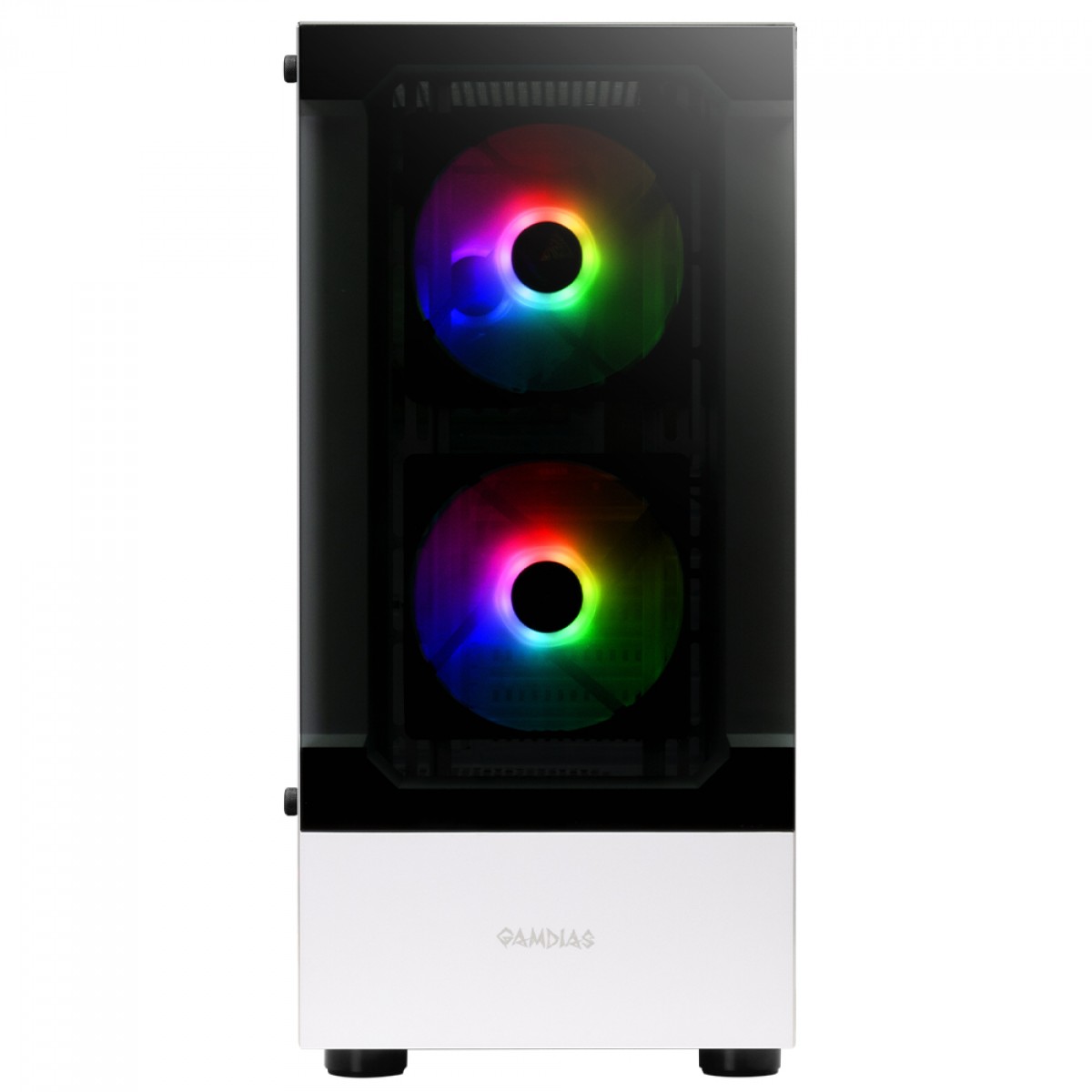 Gabinete Gamer Gamdias Talos E3 WH, Mid Tower, Vidro Temperado, ATX, Com 3 Fans, Branco