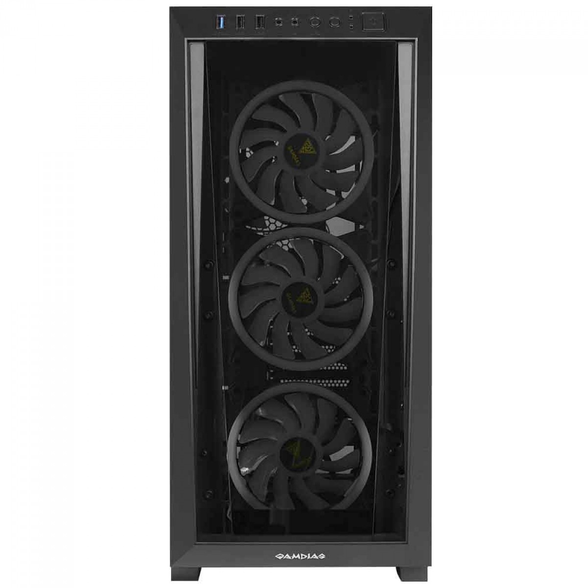 Gabinete Gamer Gamdias Talos M1 Elite, Mid-Tower, Vidro Temperado, Black, Sem fonte, Sem Fan