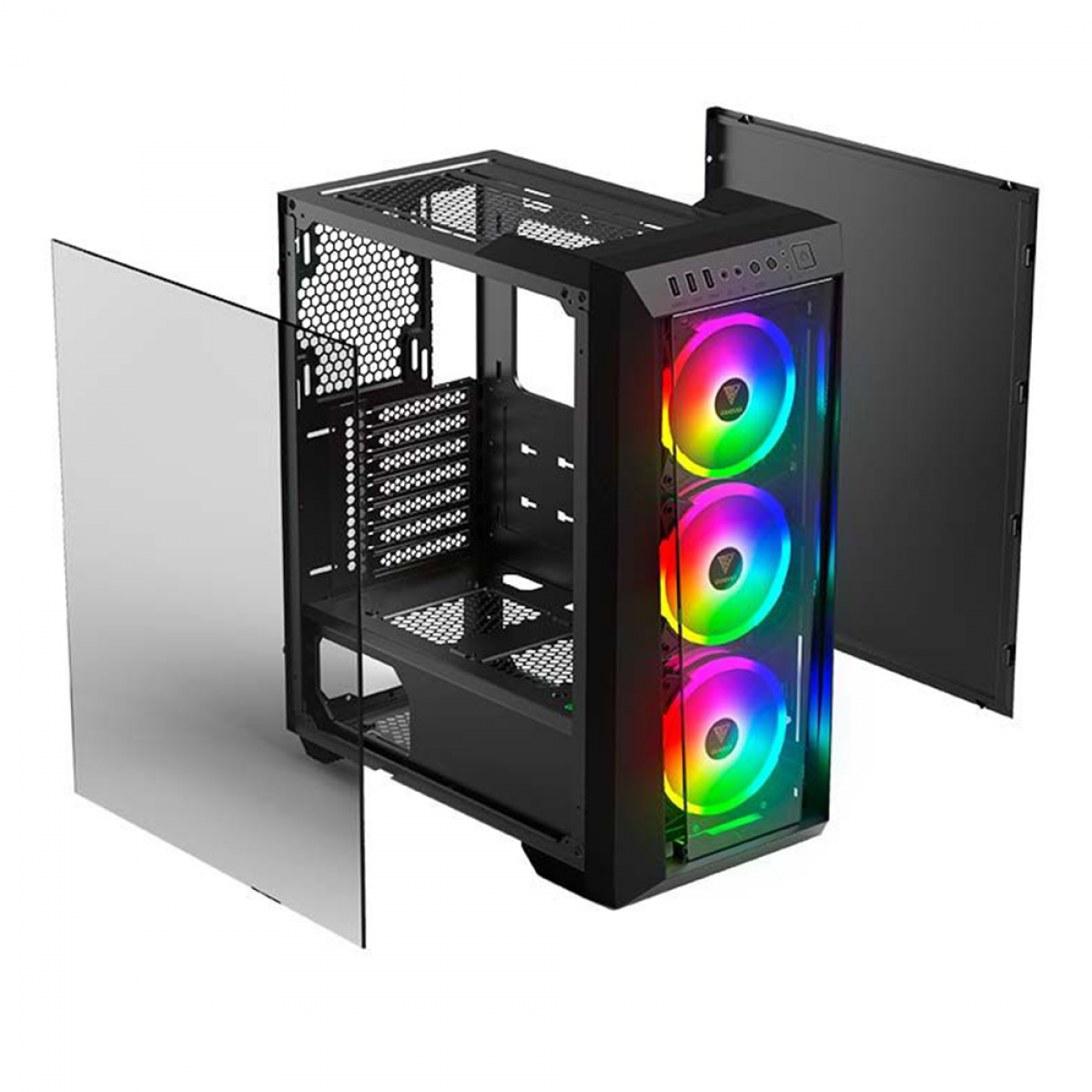 Gabinete Gamer Gamdias Talos M1 Lite, Mid Tower, Vidro Temperado, Black, ATX, Sem Fonte, Sem Fan