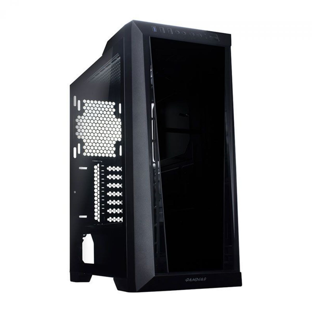 Gabinete Gamer Gamdias Talos M1 Lite, Mid Tower, Vidro Temperado, Black, ATX, Sem Fonte, Sem Fan