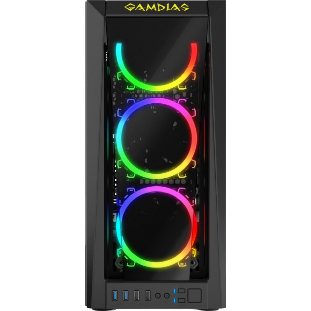 Gabinete Gamer Gamdias, Talos M1B, Mid Tower, Vidro Temperado, Black, Sem Fonte, Sem Fan, Talos-M1B