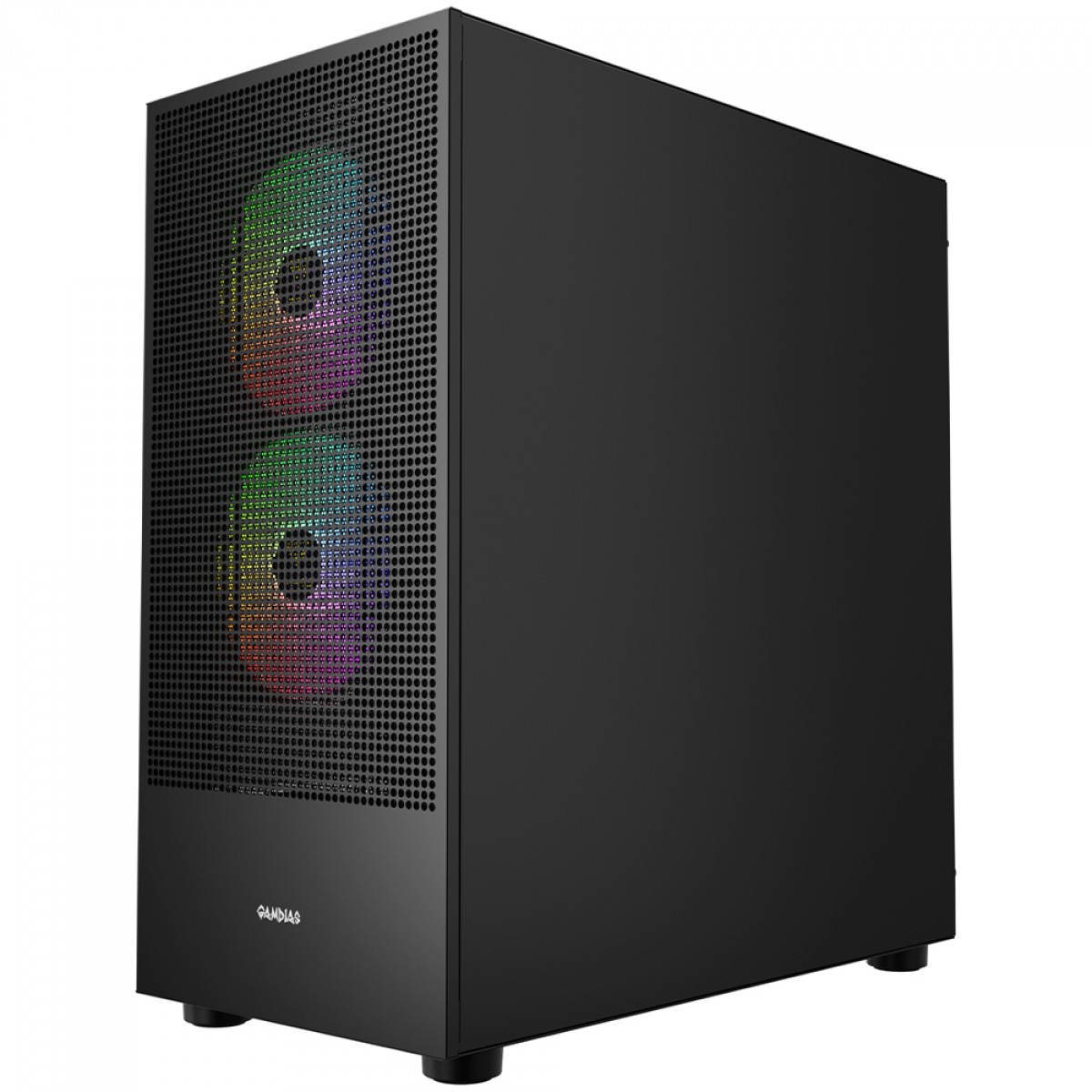 Gabinete Gamer Gamdias Talos M3 Mesh, Vidro Temperado, EATX, Mid Tower, Com 3 Fans ARGB, Sem Fonte, Preto
