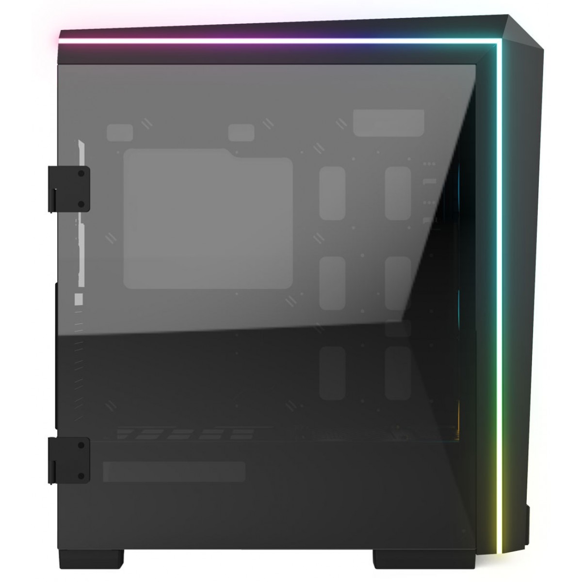 Gabinete Gamer Gamdias, Talos P1A ARGB, Mid Tower, Vidro Temperado, Black, Sem Fonte, Com 3 Fans