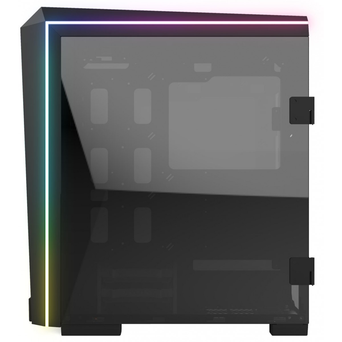 Gabinete Gamer Gamdias, Talos P1A ARGB, Mid Tower, Vidro Temperado, Black, Sem Fonte, Com 3 Fans