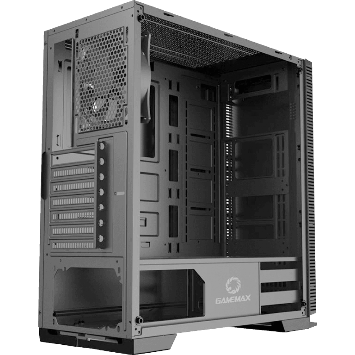 Gabinete Gamer Gamemax Aurora W901, Mid Tower, Com 1 Fans, Vidro Temperado, Black, Sem Fonte