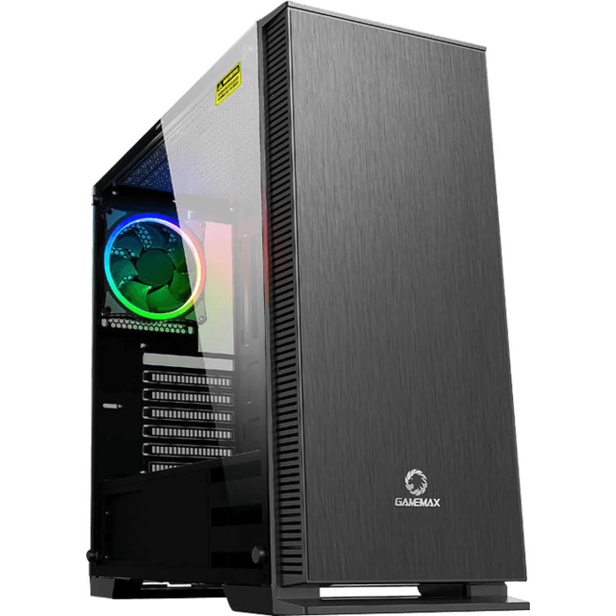 Gabinete Gamer Gamemax Aurora W901, Mid Tower, Com 1 Fans, Vidro Temperado, Black, Sem Fonte