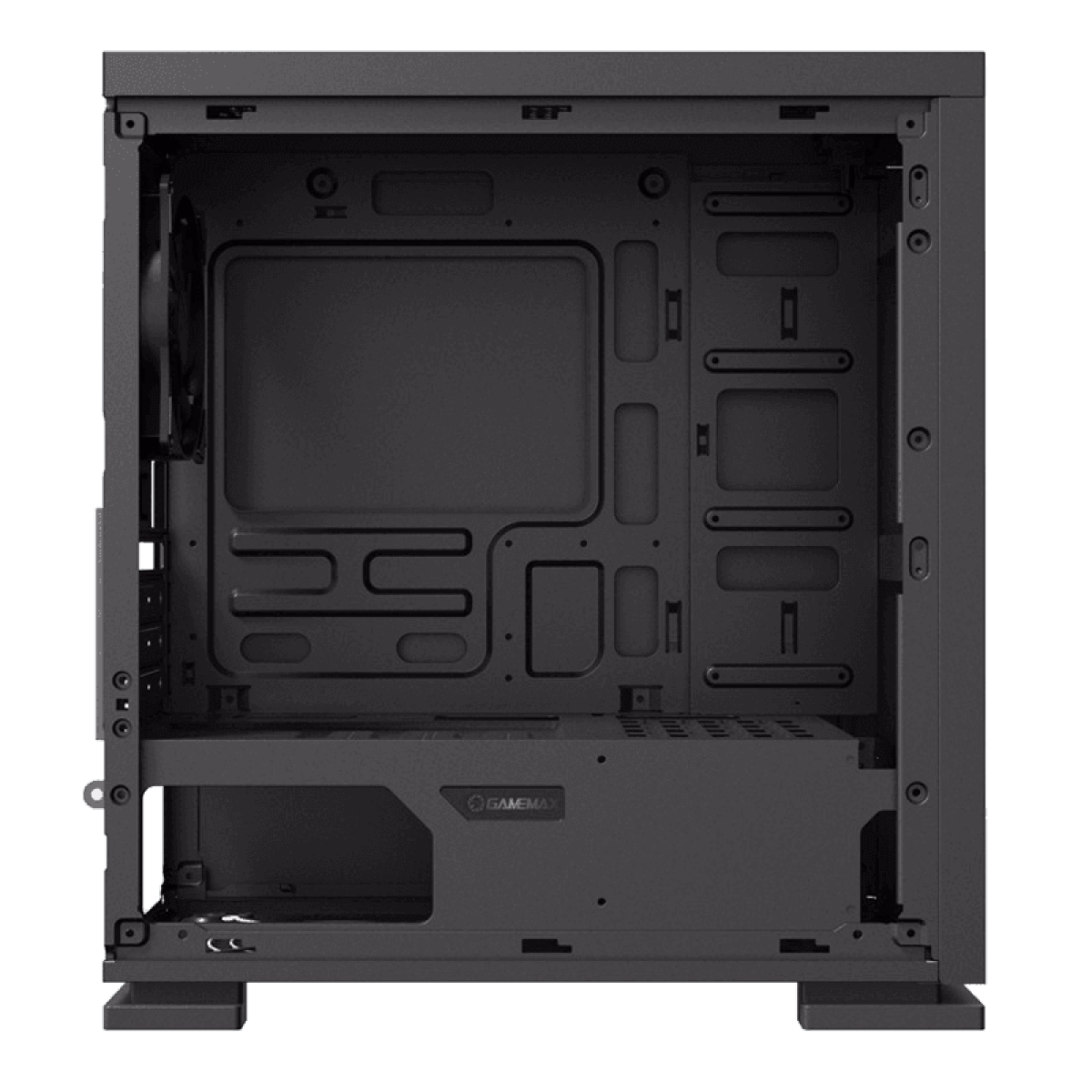 Gabinete Gamer Gamemax Black Expedition, Mid Tower, Black, Sem Fonte, ​​​​​Com 1 Fan Blue, H605