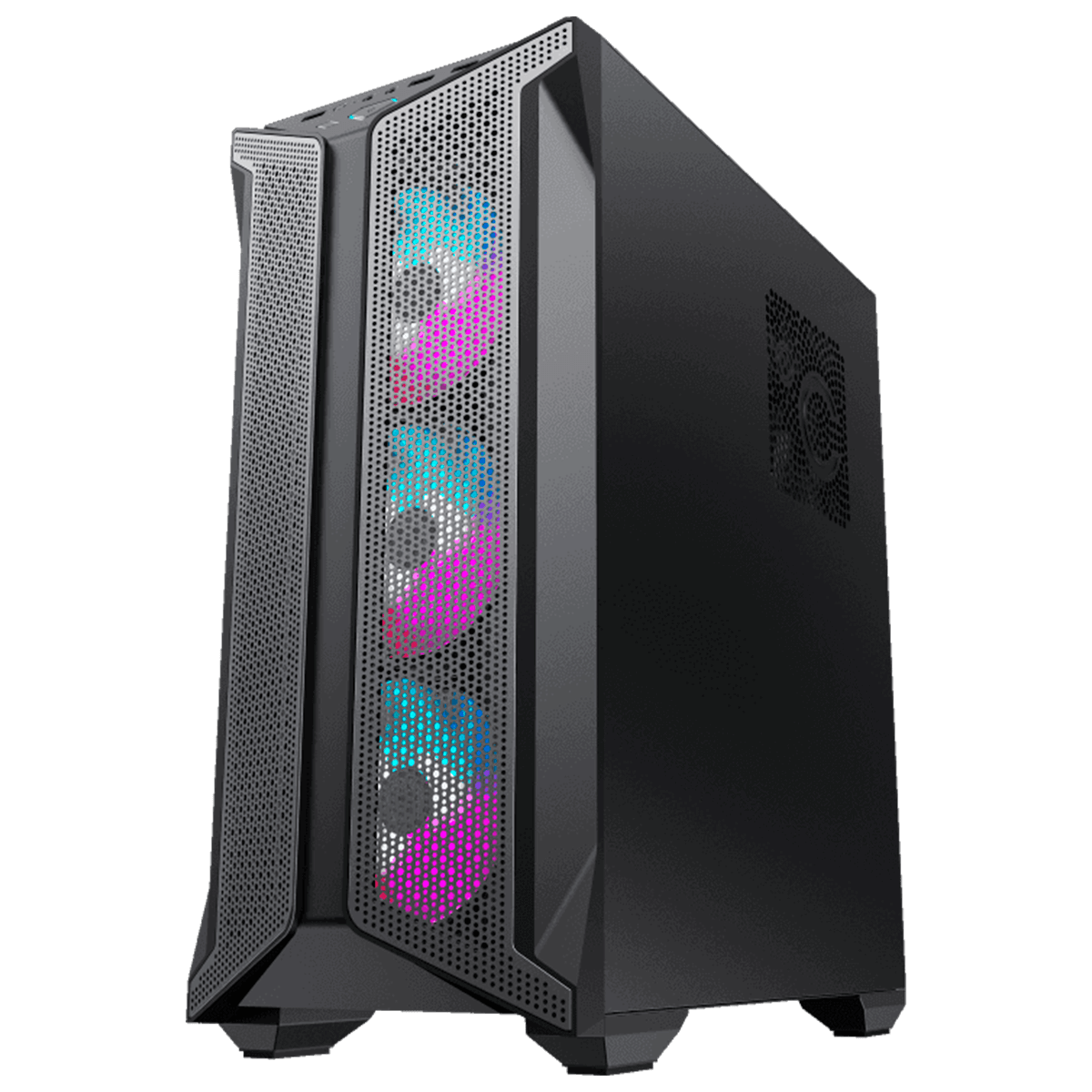 Gabinete Gamer Gamemax Brufen C1 Black, Mid Tower, Com 3 Fans, Vidro Temperado, Sem Fonte
