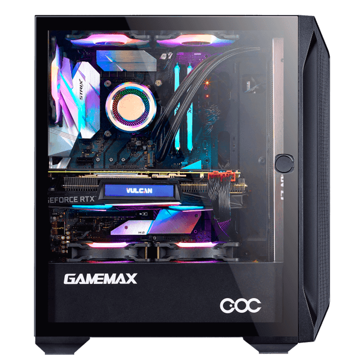 Gabinete Gamer Gamemax Brufen C1 Black, Mid Tower, Com 3 Fans, Vidro Temperado, Sem Fonte