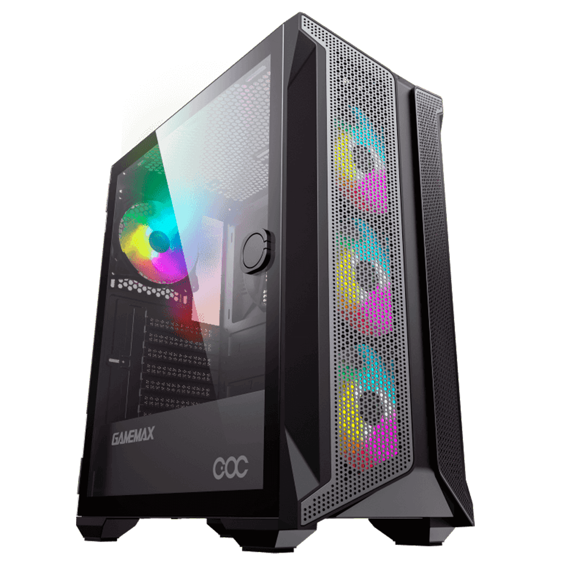 Gabinete Gamer Gamemax Brufen C1 Black, Mid Tower, Com 3 Fans, Vidro Temperado, Sem Fonte