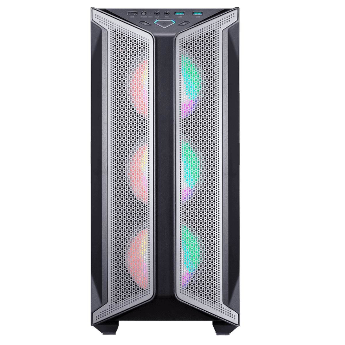 Gabinete Gamer Gamemax Brufen C1 Black, Mid Tower, Com 3 Fans, Vidro Temperado, Sem Fonte