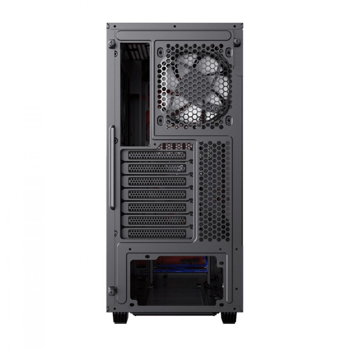 Gabinete Gamer Gamemax Contac, ARGB, Mid Tower, Vidro Temperado, Black/Gray, Sem Fonte, Com 3 Fans, Contac Turbo BG