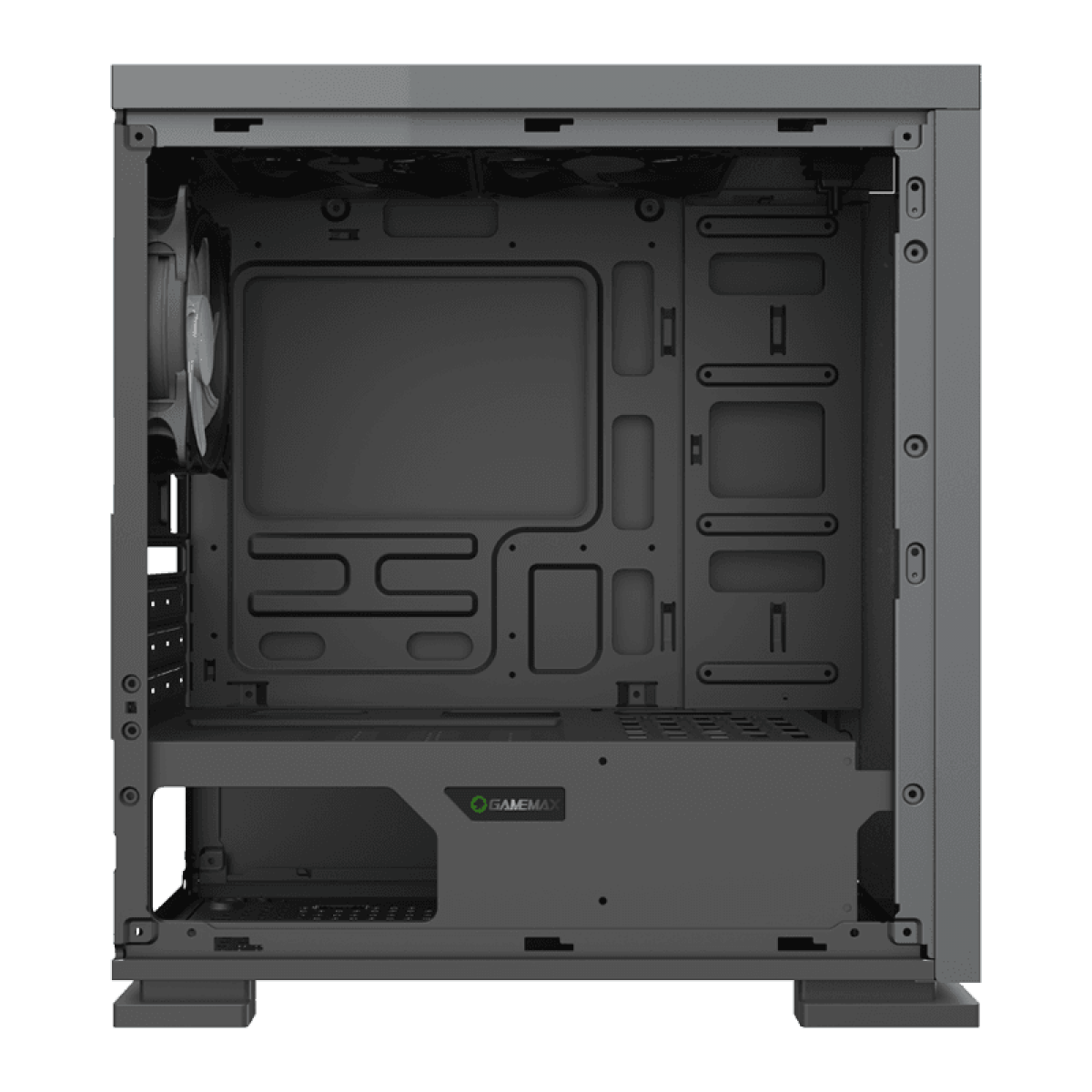 Gabinete Gamer Gamemax Dark Ranger, Mid Tower, ​​​​​​​Vidro temperado, Sem Fonte, Com 1 Fan RGB, Black, H605-TR