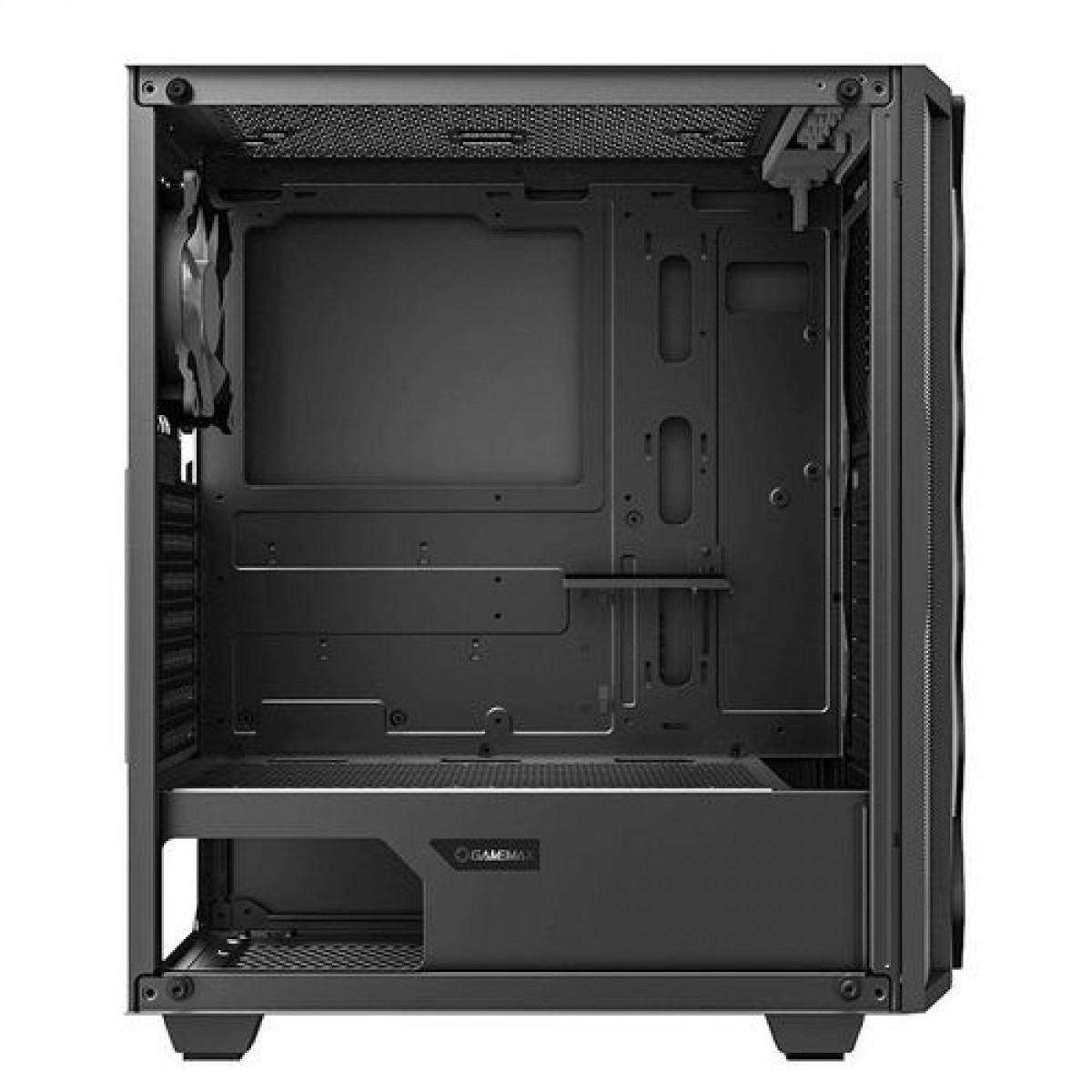Gabinete Gamer Gamemax Diamond 3601, RGB,  Mid Tower, Com 1 Fan, Vidro Temperado, Black, Sem Fonte, DIAMOND 3601