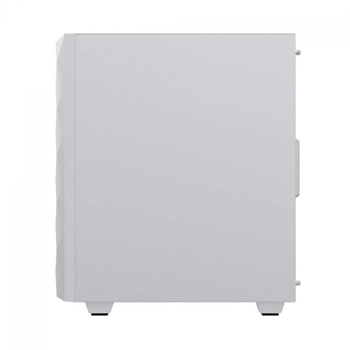 Gabinete Gamer Gamemax Diamond 3601-W, RGB,  Mid Tower, Vidro Temperado, Branco, S-Fonte, Com 1 Fan