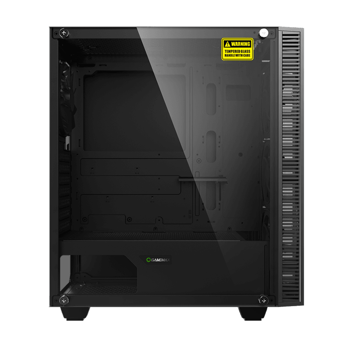 Gabinete Gamer Gamemax Draco XD, Mid Tower, Vidro Temperado, RGB, Black, ATX, Sem Fonte, Com 3 Fans, 3603