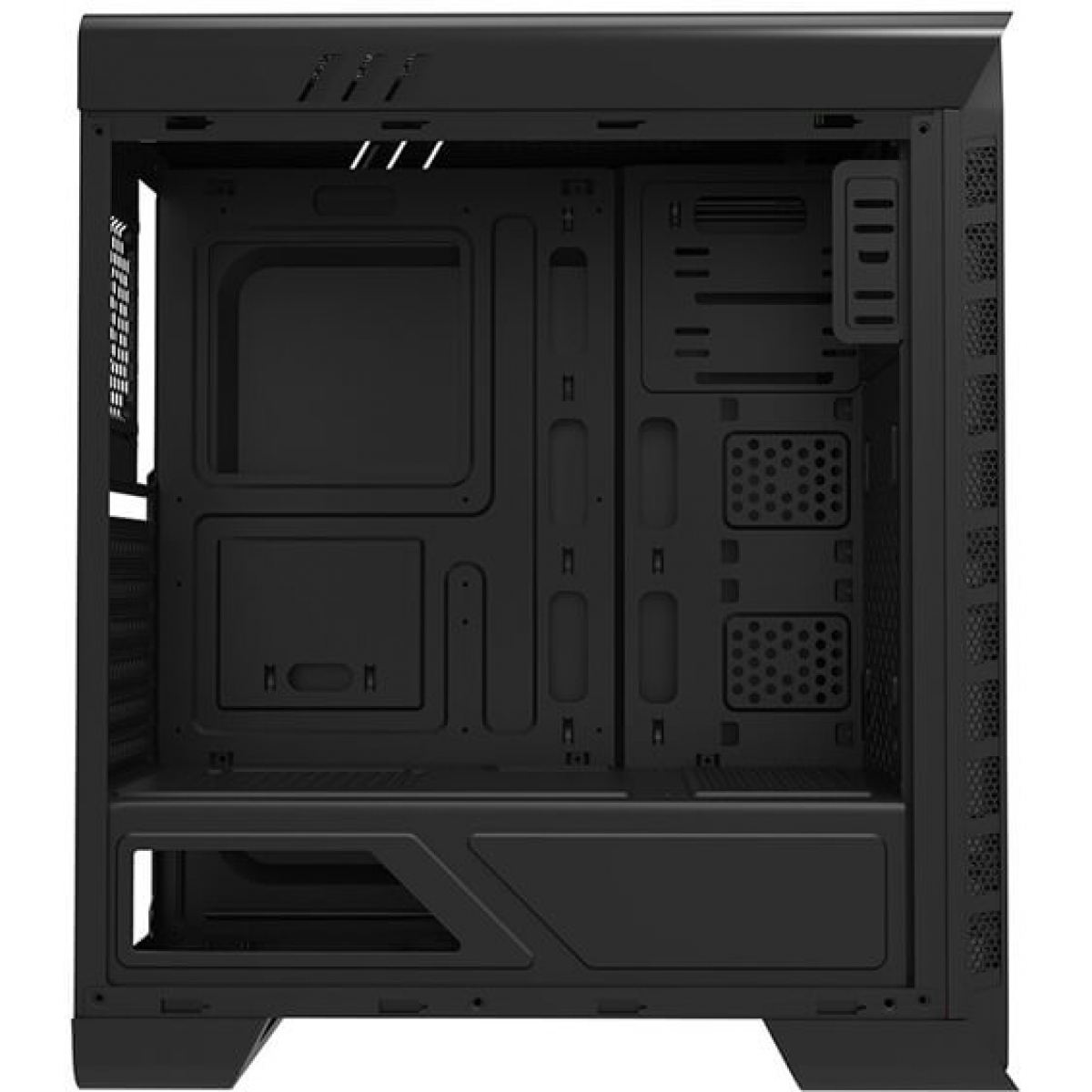 Gabinete Gamer Gamemax Elysium G503X BK Mid Tower Preto Sem Fonte, Com Led