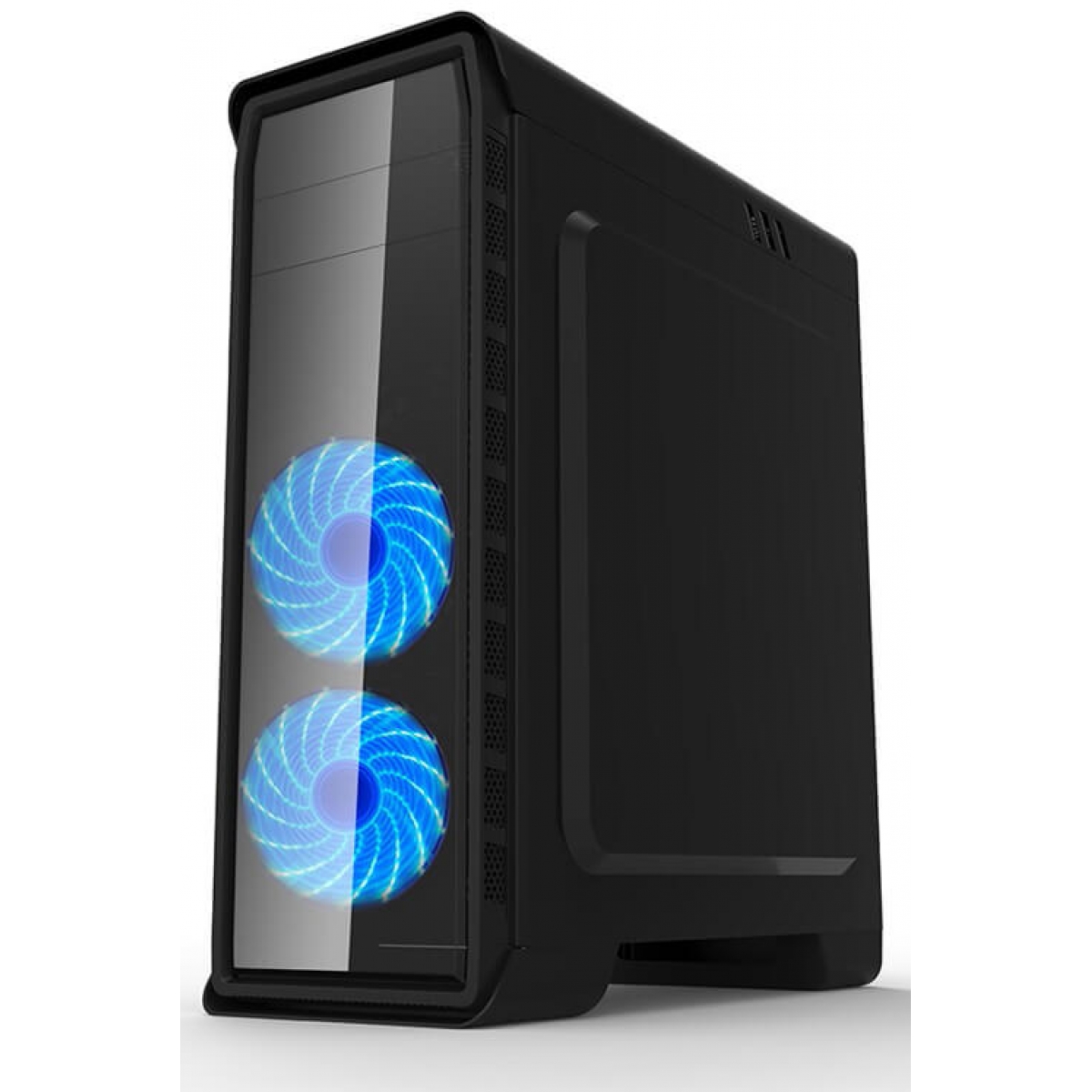 Gabinete Gamer Gamemax Elysium G503X BK Mid Tower Preto Sem Fonte, Com Led
