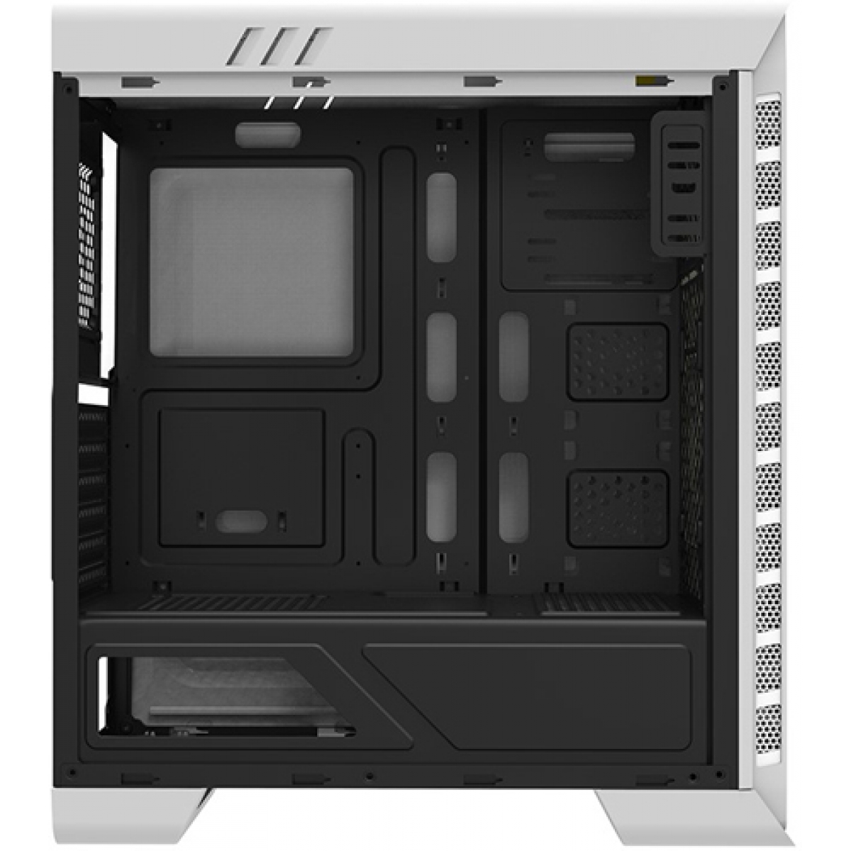 Gabinete Gamer Gamemax Elysium G503X, Mid Tower, Com 3 Fans, White, Sem Fonte